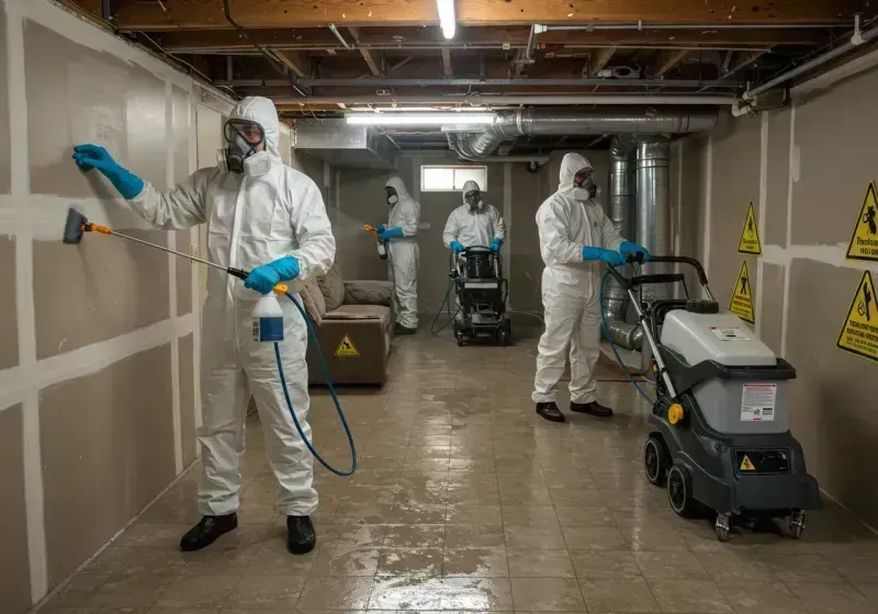 Basement Moisture Removal and Structural Drying process in Loveland, CO